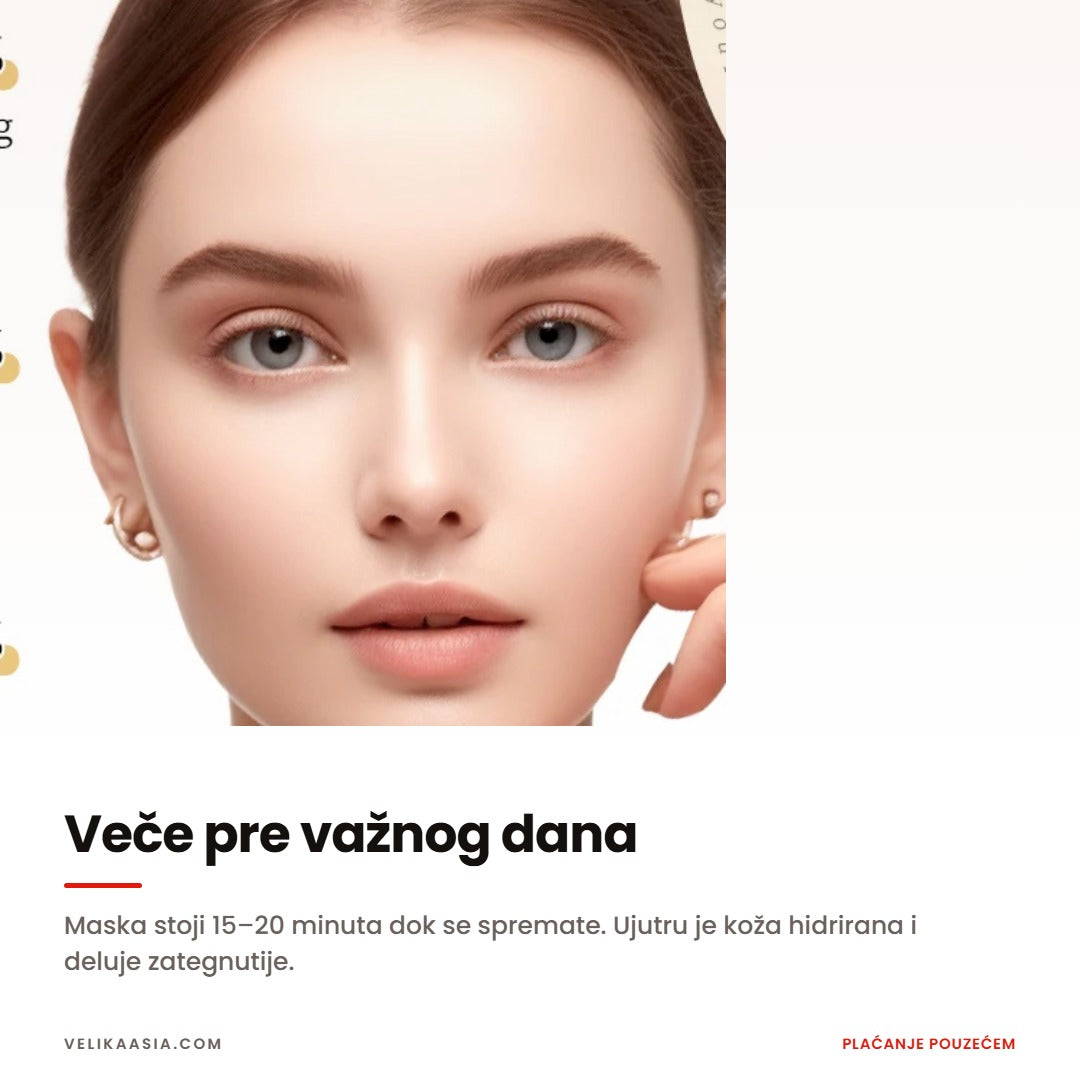 Koža lica odmorna i zategnuta veče pre važnog dana