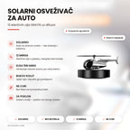Solarni osveživač za auto — naslovna infografika