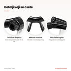 Tri detalja naočara — točkić, nosnice i zglob, izbliza