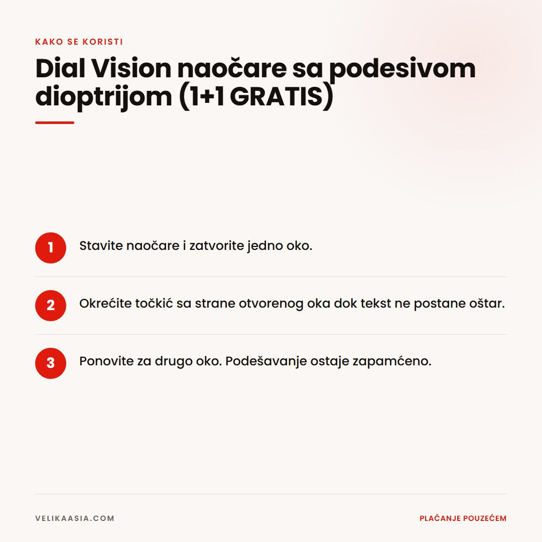 Kako se podešava dioptrija — tri koraka