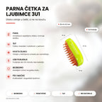 Parna četka za pse i mačke — naslovna infografika