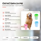 Čistač šapa za pse — naslovna infografika