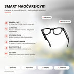 Smart naočare CY01 — naslovna infografika